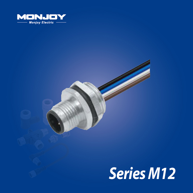 M12*1.0，A標準，針，帶連接線， 板后，底座（L=0.2m）